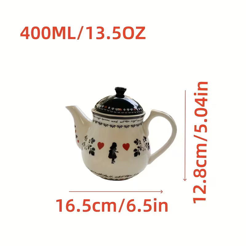 Alice in Wonderland Tea Pot with Strainer