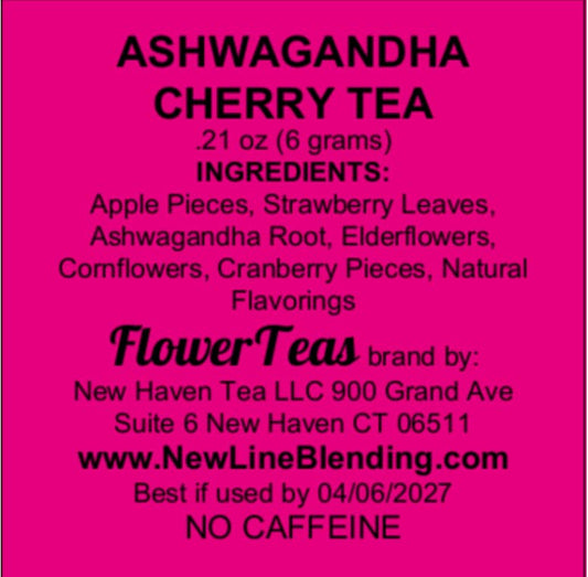 Loose Leaf Tea and Matcha in Test Tube: Ashwagandha Cherry