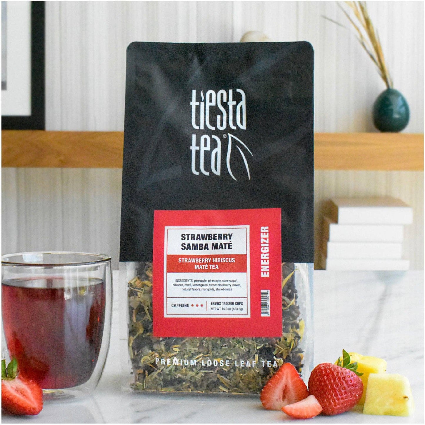 Strawberry Samba Maté - Strawberry Hibiscus Maté Tea
