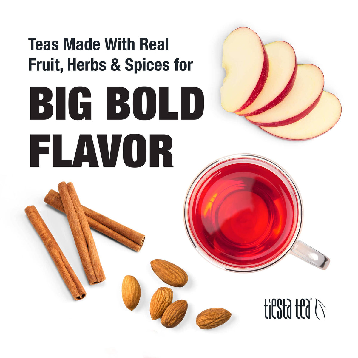Nutty Almond Cream Tea | Almond Apple Herbal Blend: 2.1 oz Pouch