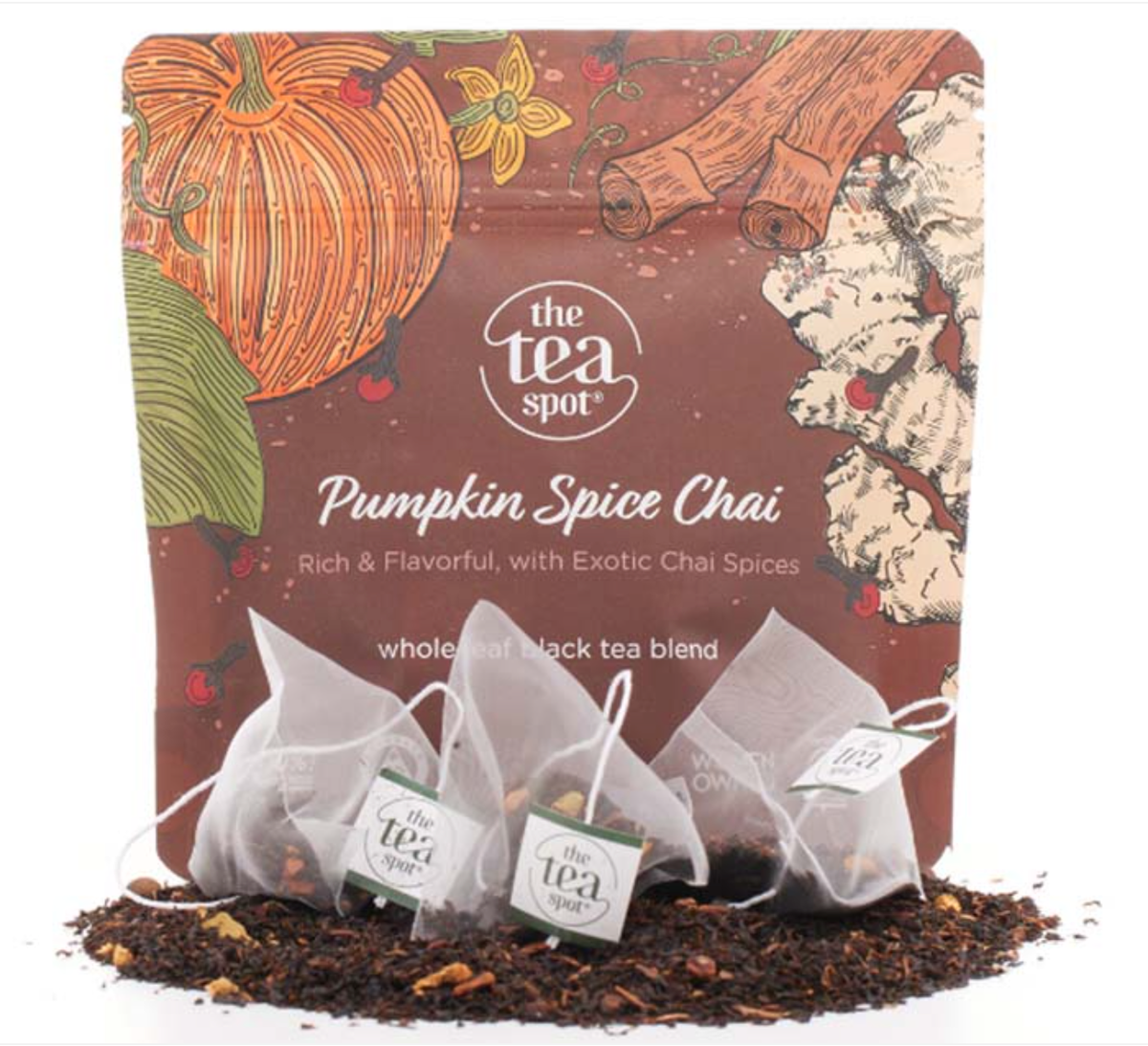 Pumpkin Spice Chai Tea: Retail Pouch (15 Sachets) - 5 units