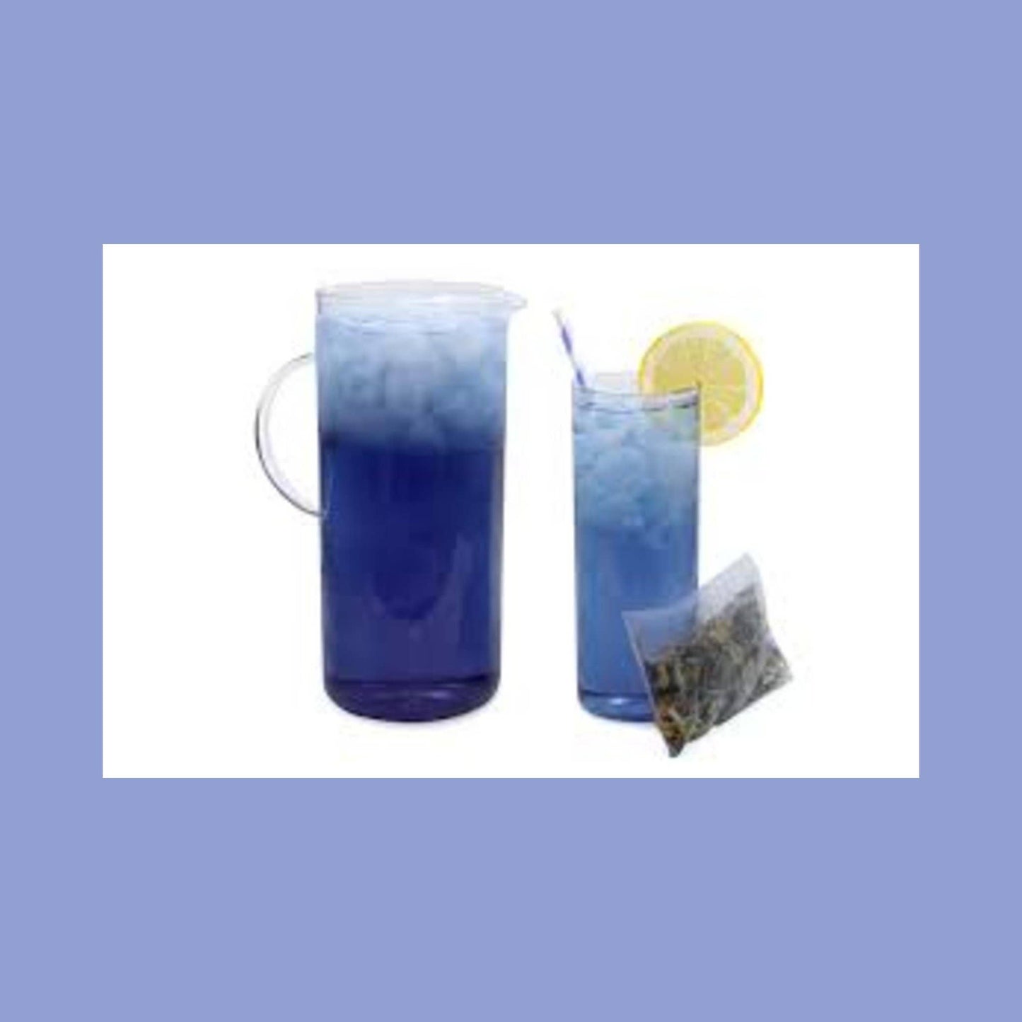 Blue Mango Butterfly Pea Herbal Iced Tea, 6 or 12 Pouches: 12 quart size pouches