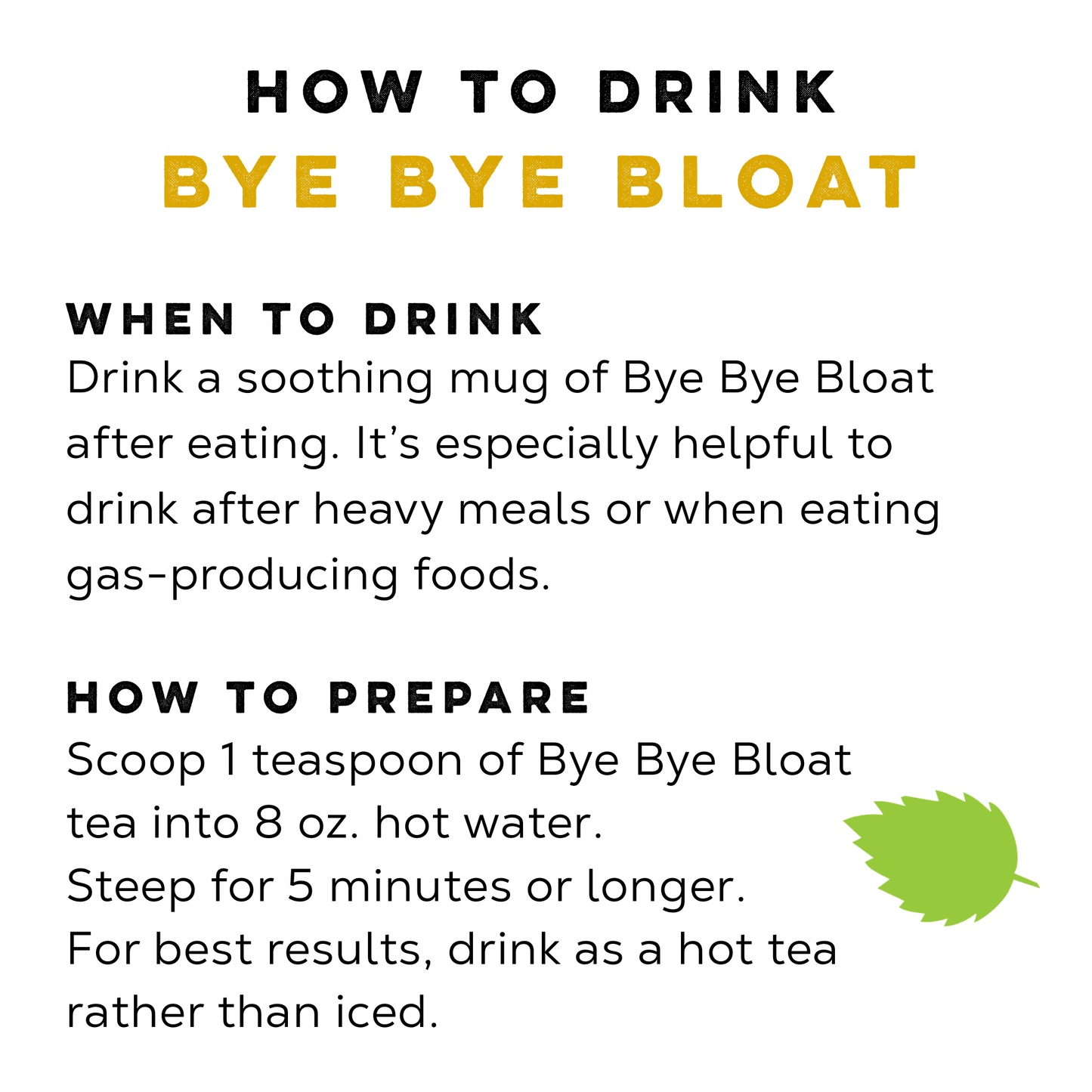 Bye Bye Bloat Tea