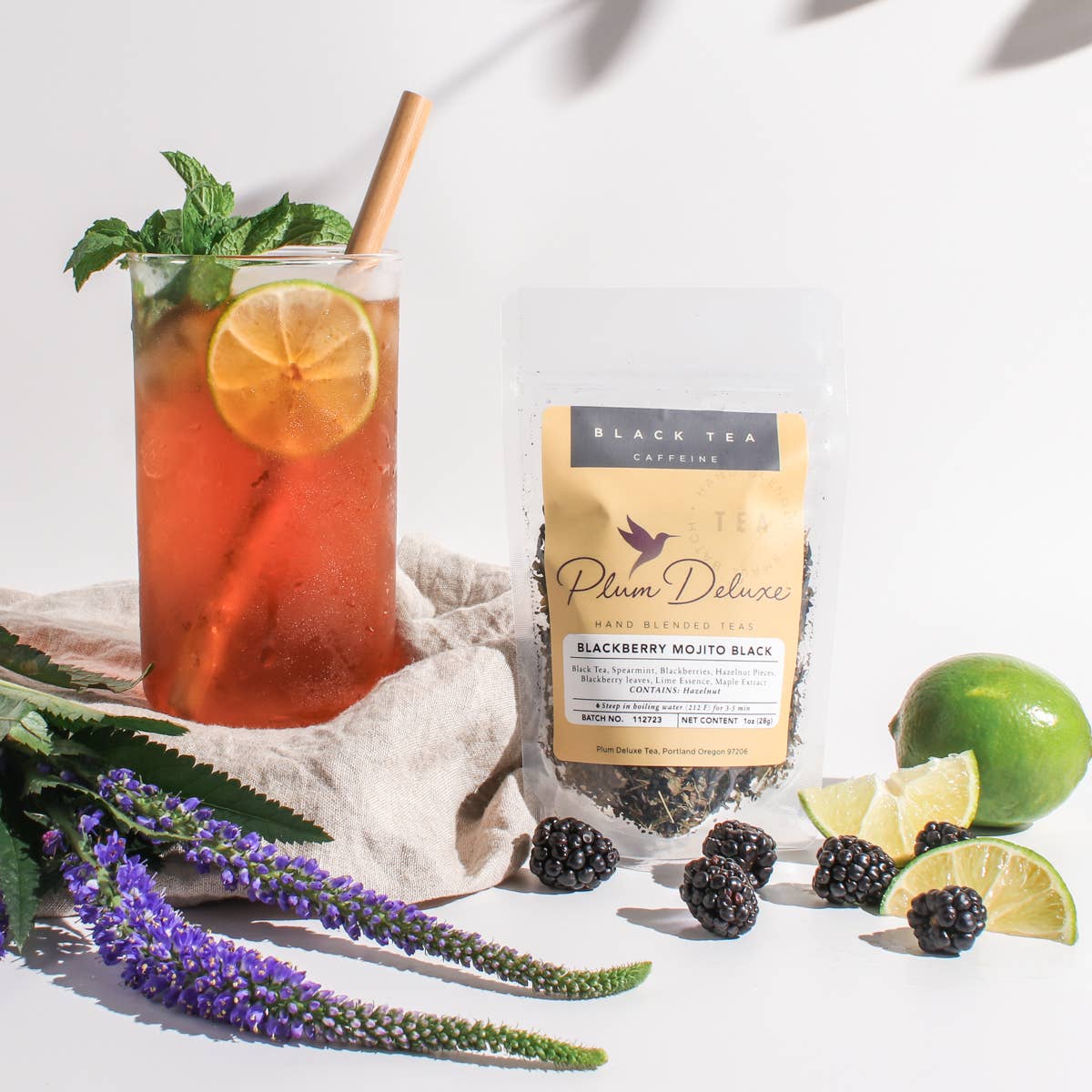 Blackberry Mojito Spearmint Lime Black Loose Leaf Tea