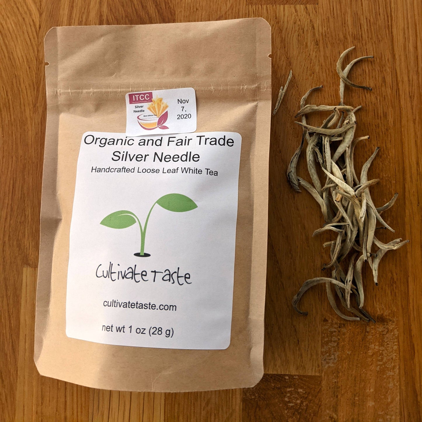 Organic Silver Needle: 1 ounce