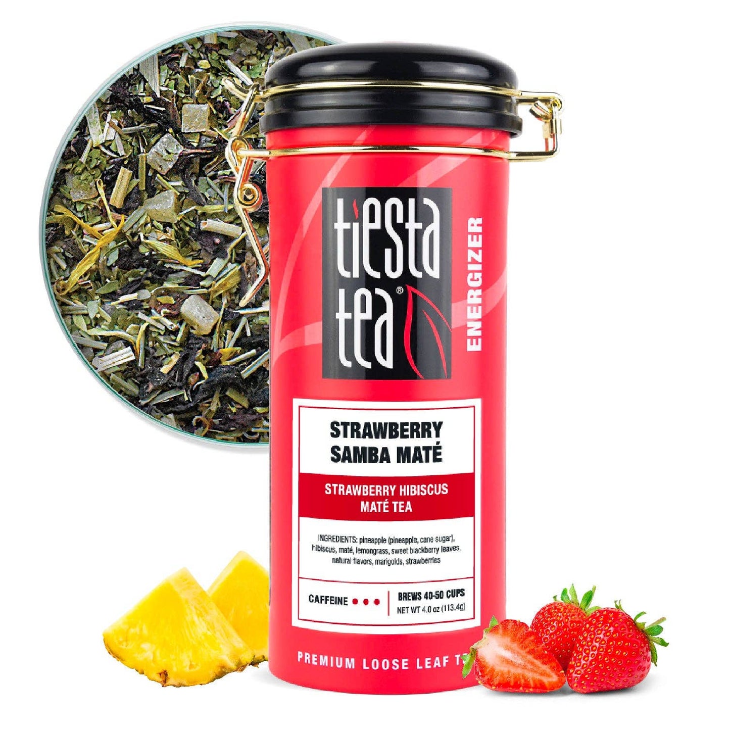 Strawberry Samba Maté - Strawberry Hibiscus Maté Tea