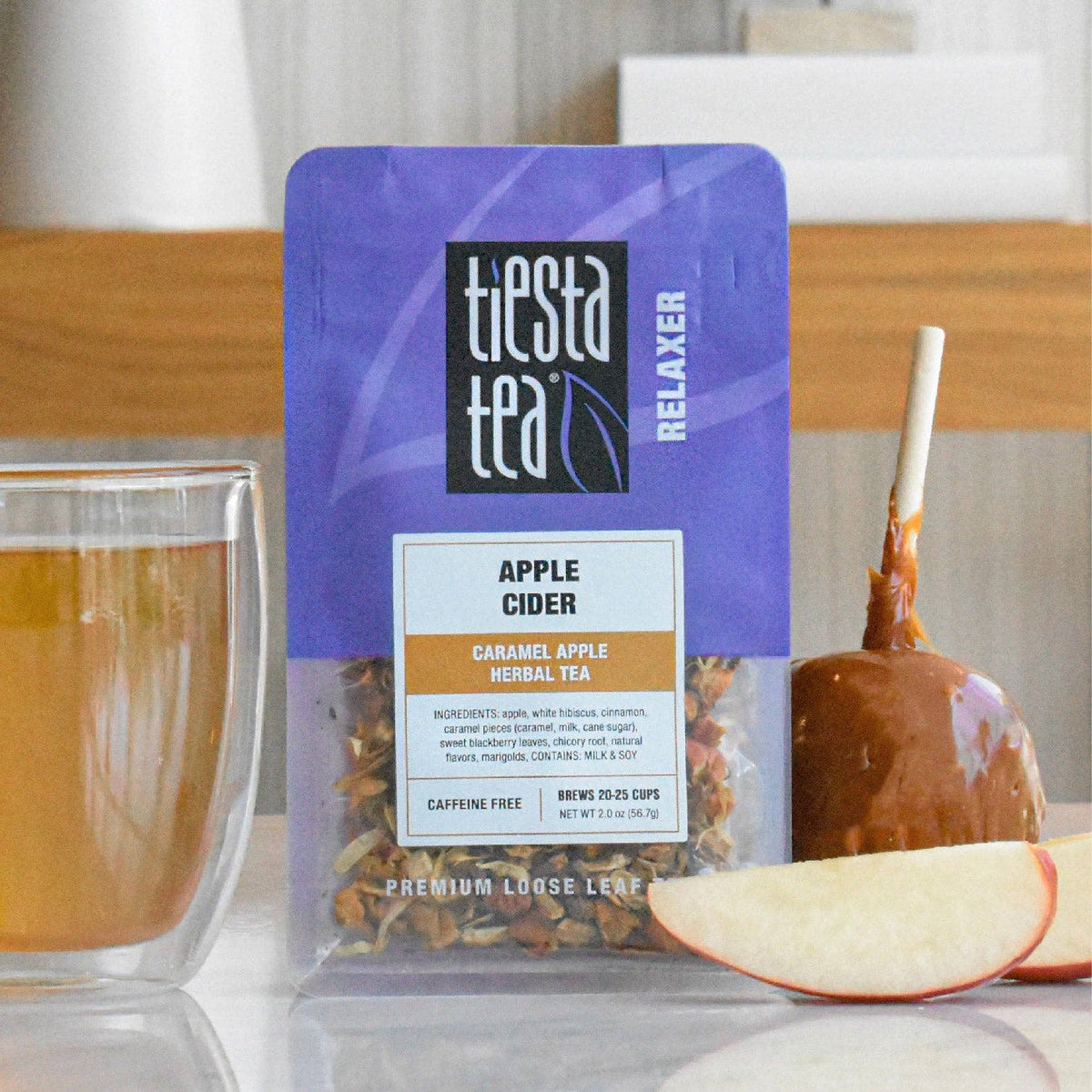 Apple Cider Tea | Caramel Apple Herbal Tea Loose Leaf: 2.0 oz Pouch