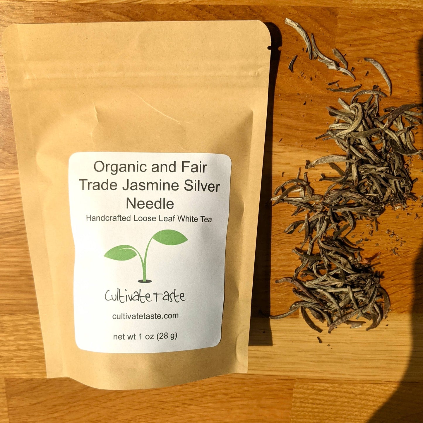Organic Jasmine Silver Needle: 1 ounce