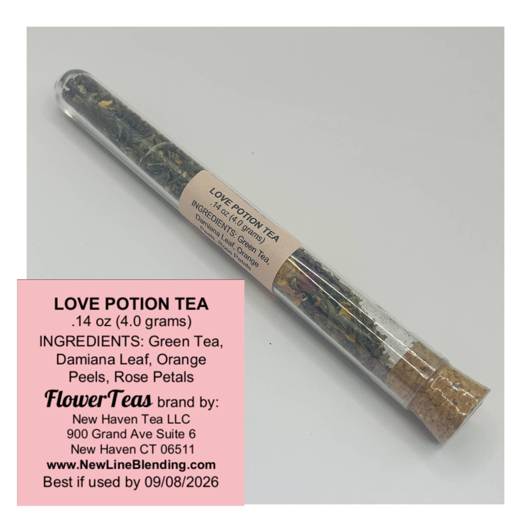 Loose Leaf Tea and Matcha in Test Tube: Açaí Matcha