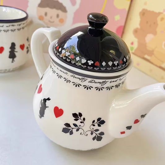 Alice in Wonderland Tea Pot with Strainer