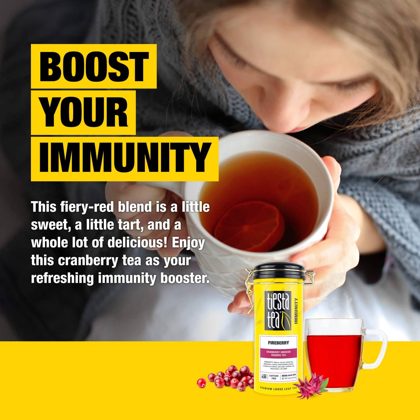 Fireberry - Cranberry Hibiscus Rooibos Tea