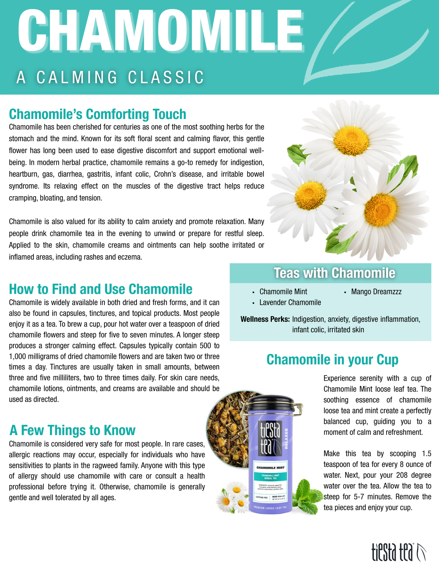 Lavender Chamomile - Soft Chamomile Herbal Tea
