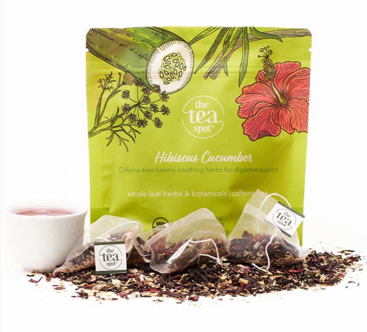 Hibiscus Cucumber, Organic Tea: Retail Pouch (15 Sachets) - 5 units