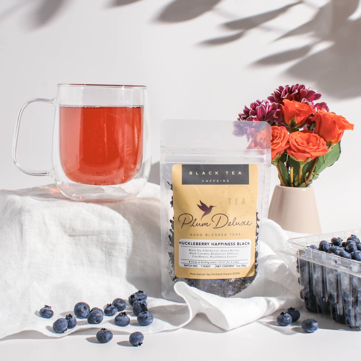 Huckleberry Happiness Blueberry Black Loose Leaf Tea
