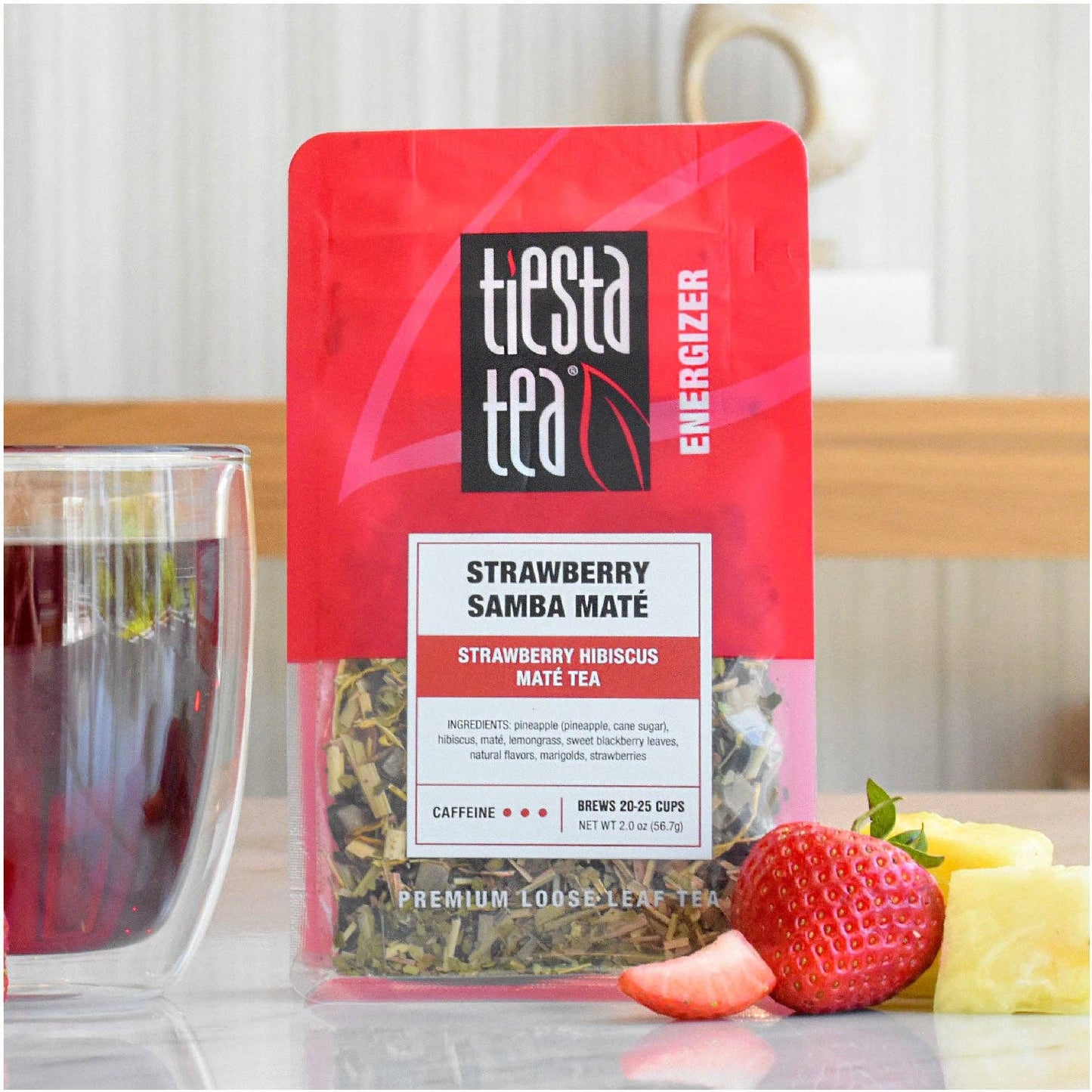 Strawberry Samba Maté - Strawberry Hibiscus Maté Tea