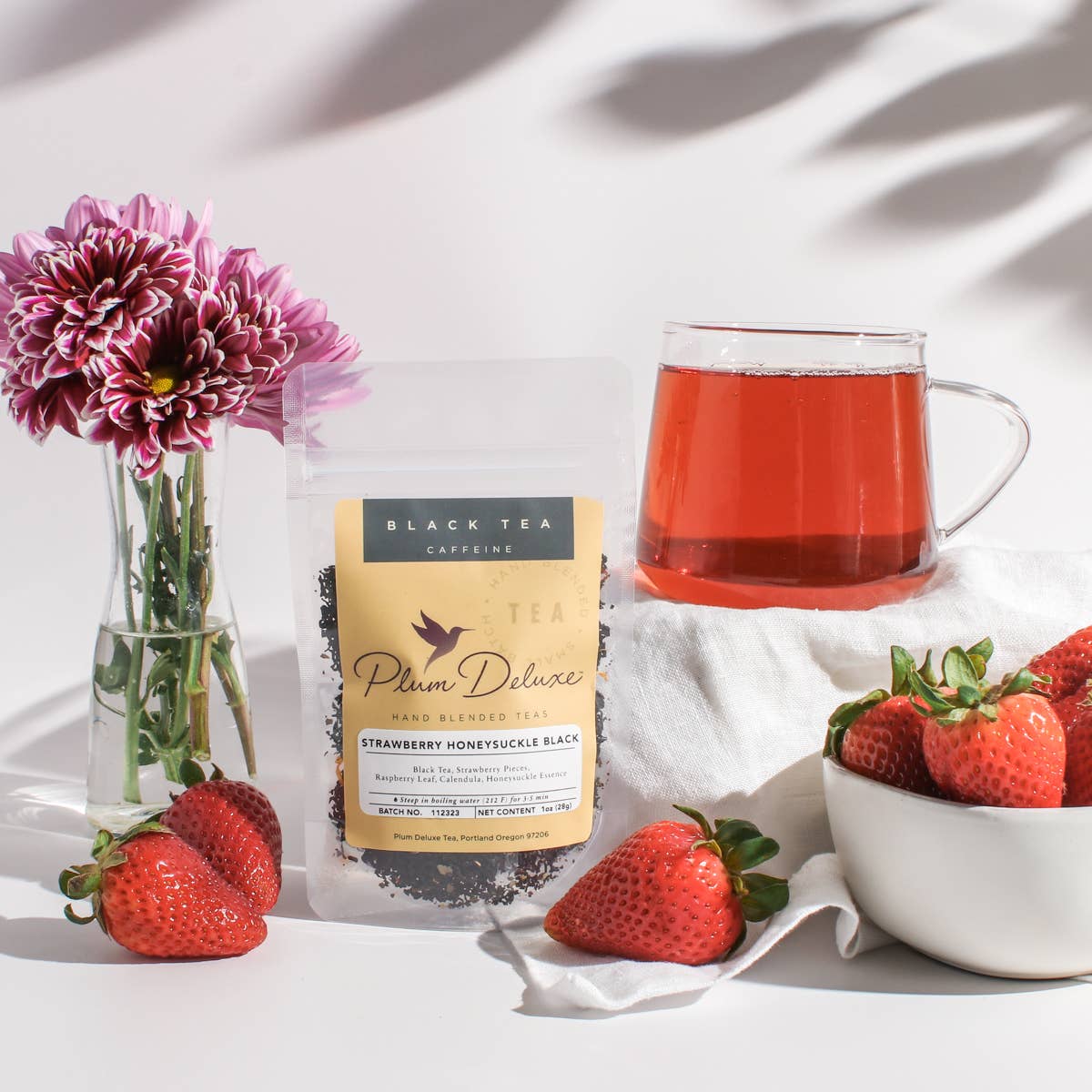 Strawberry Honeysuckle Black Loose Leaf Tea