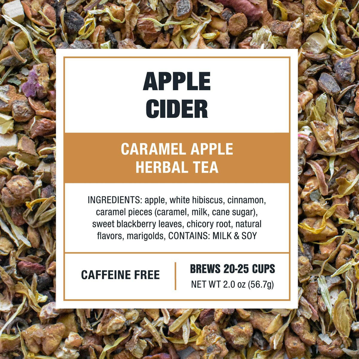Apple Cider Tea | Caramel Apple Herbal Tea Loose Leaf: 2.0 oz Pouch