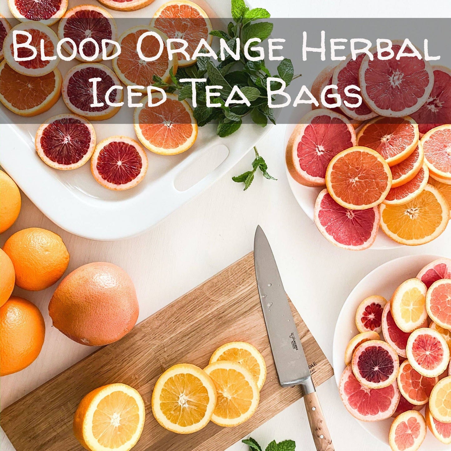 Blood Orange Herbal Iced Tea Pouches (3 Sizes): 6 quart pouches
