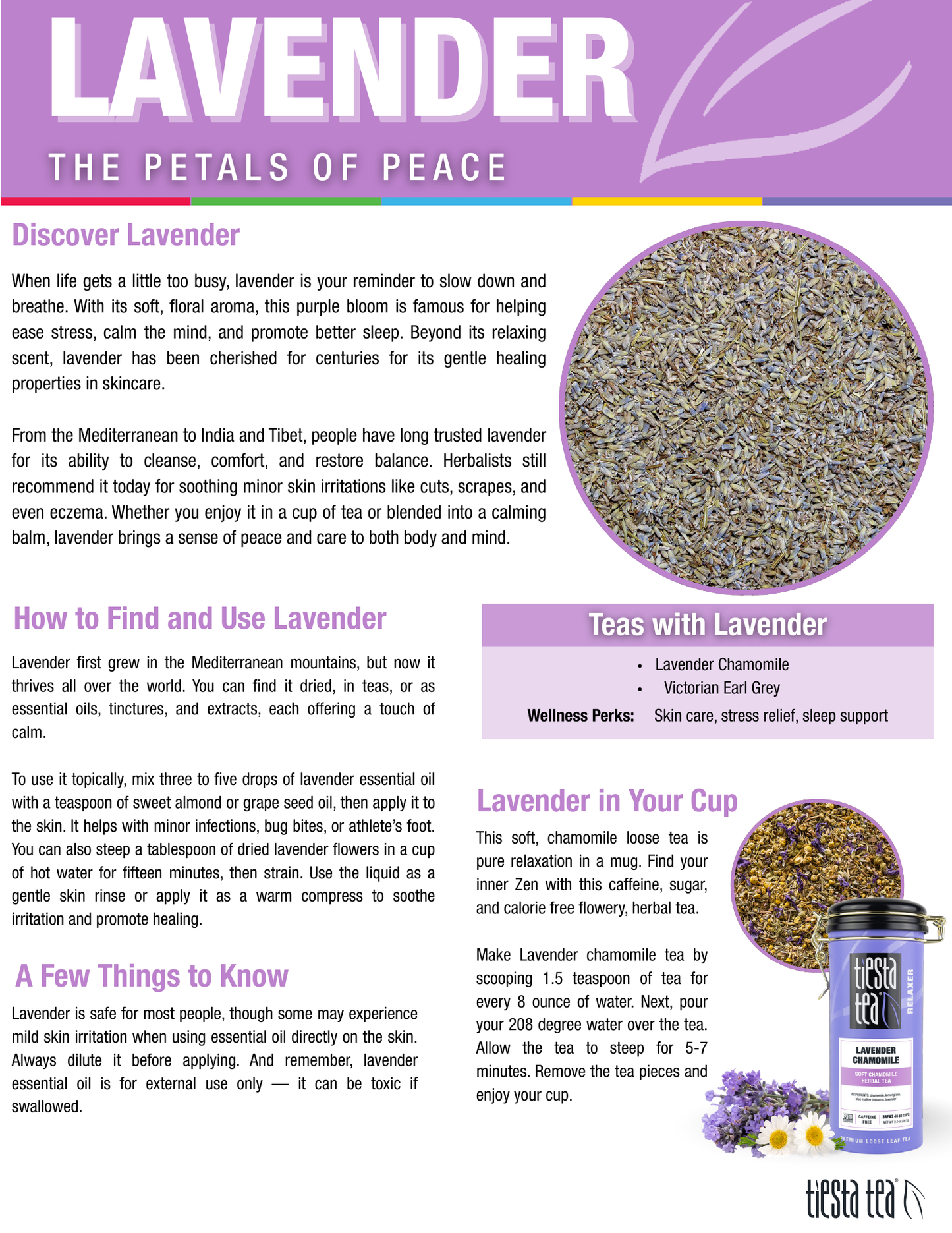 Lavender Chamomile - Soft Chamomile Herbal Tea
