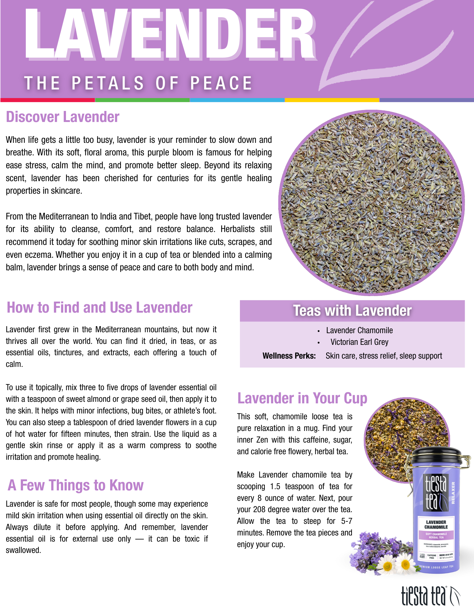 Lavender Chamomile - Soft Chamomile Herbal Tea